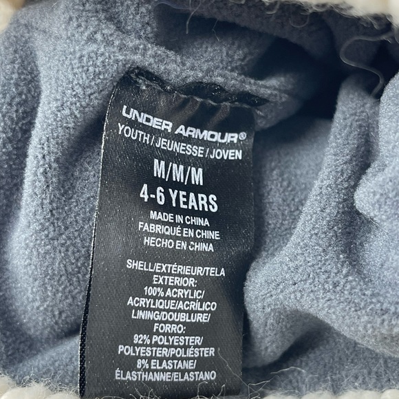UNDER ARMOUR: Mulitcolor Knit/Fleece Hat, Youth Medium (4-6 Years) - Picture 3 of 11